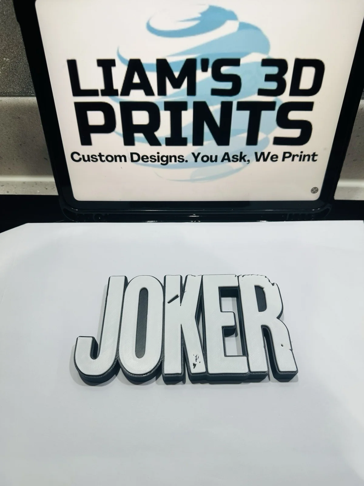Decorative The Joker 3D logo Sign Display Batman Self Standing Film, image 4