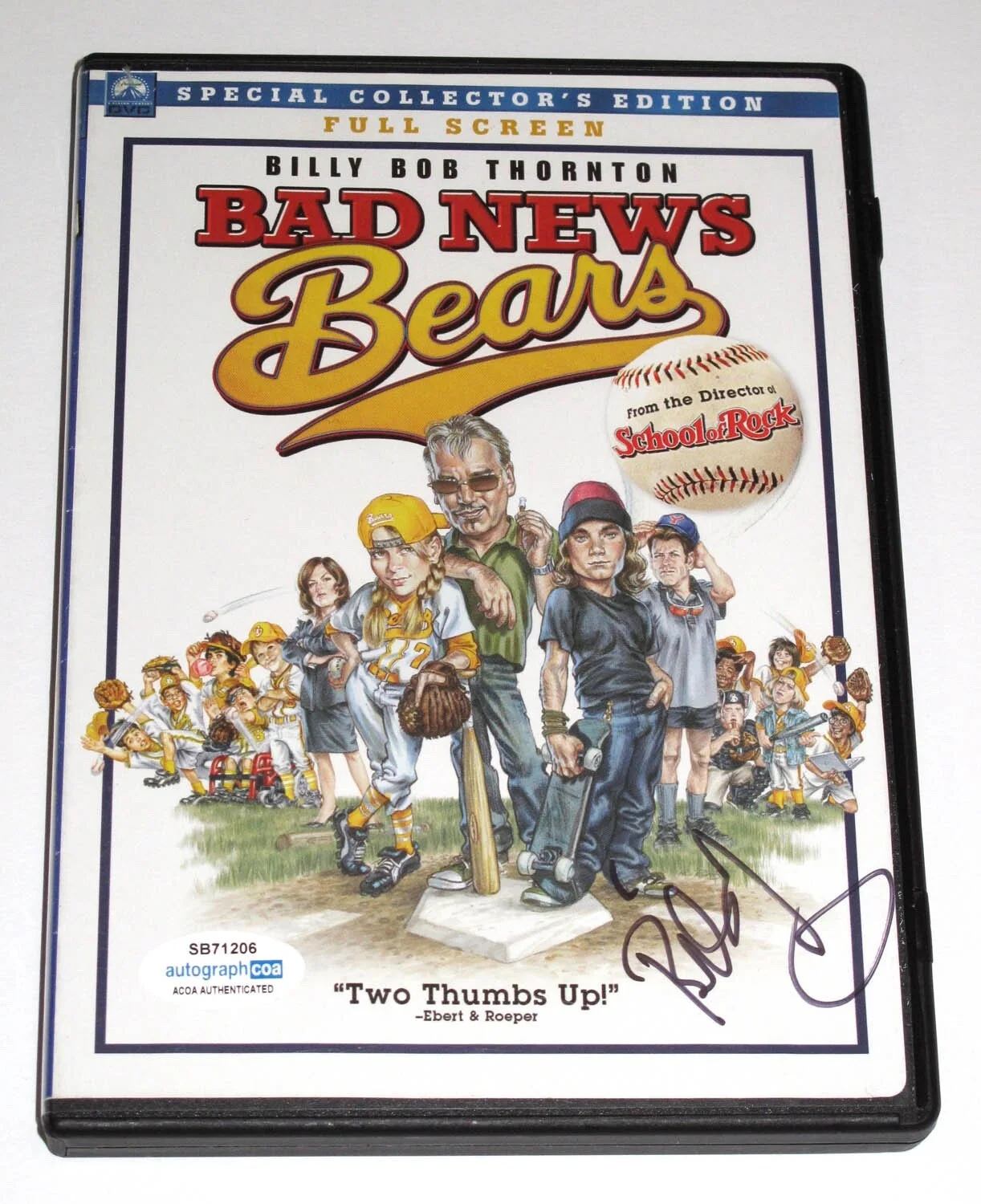 BILLY BOB THORNTON — Billy Bob Thornton signed "BAD NEWS BEARS" DVD Autographed LANDMAN d ACOA COA, изображение 5