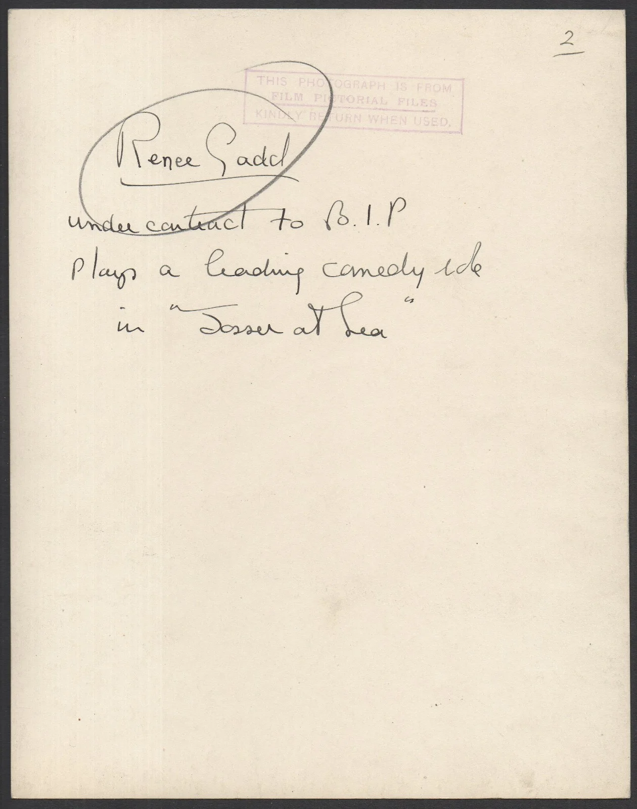 JOSSER JOINS THE NAVY 1932 RENEE GADD Norman Lee PORTRAIT #73, изображение 2