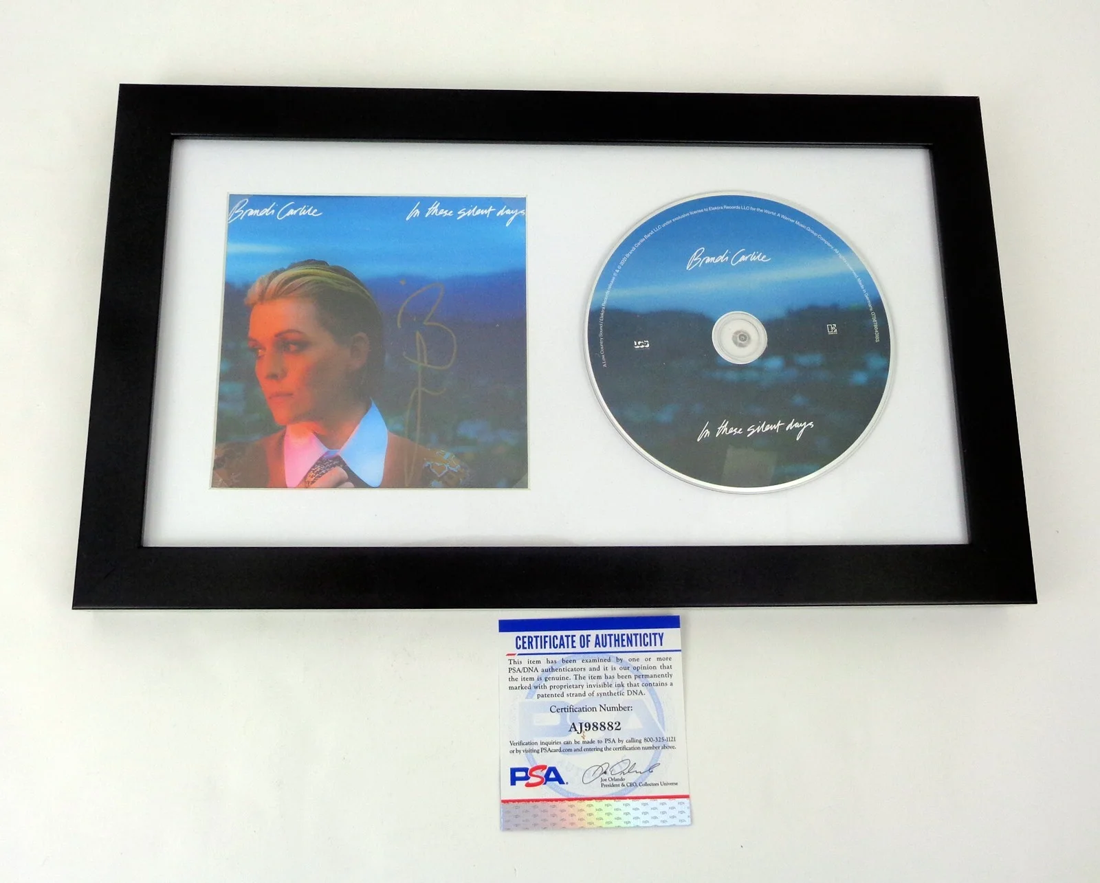 Brandi Carlile — Brandi Carlile Signed Autograph In These Silent Days CD Framed PSA/DNA COA