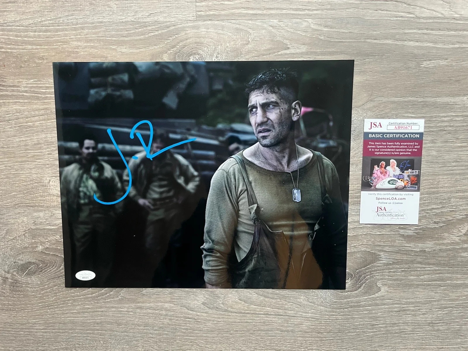 Jon Bernthal — Jon Bernthal Signed Fury 11x14 Metallic Photo JSA COA Punisher