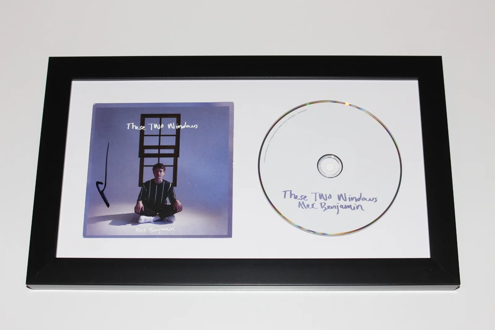 ALEC BENJAMIN SIGNED FRAMED 'THESE TWO WINDOWS' CD COVER ALBUM NARRATED FOR YOU, image 2