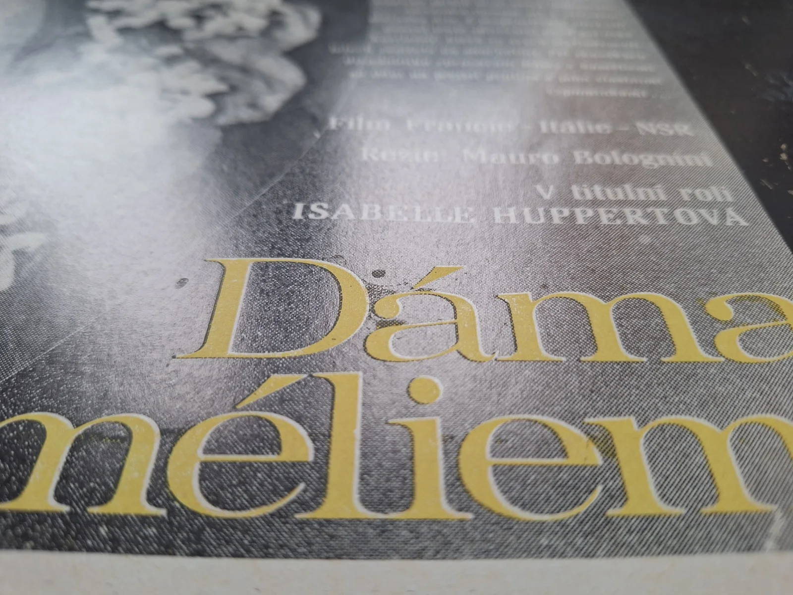 LADY OF THE CAMELIAS, ISABELLE HUPPERT, ORIGINAL A4 CZECH MOVIE POSTER, изображение 4