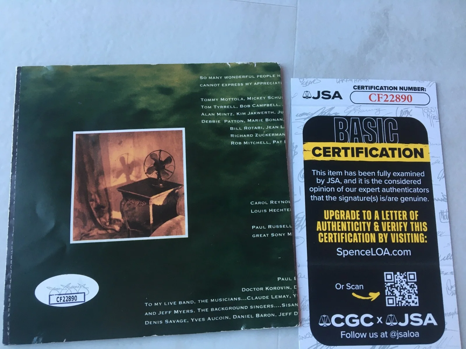 Celine Dion Colour of My Love Signed CD Booklet JSA COA RARE AUTOGRAPH No Vinyl, изображение 2