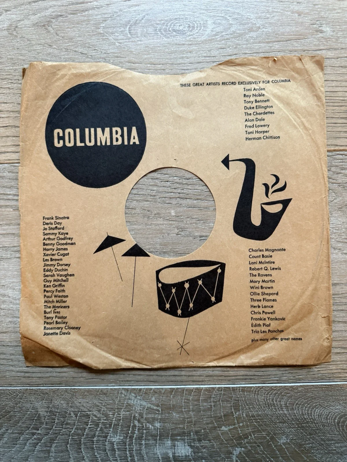 Dewey Phillips signed Columbia Records album sleeve LOA RARE, изображение 2