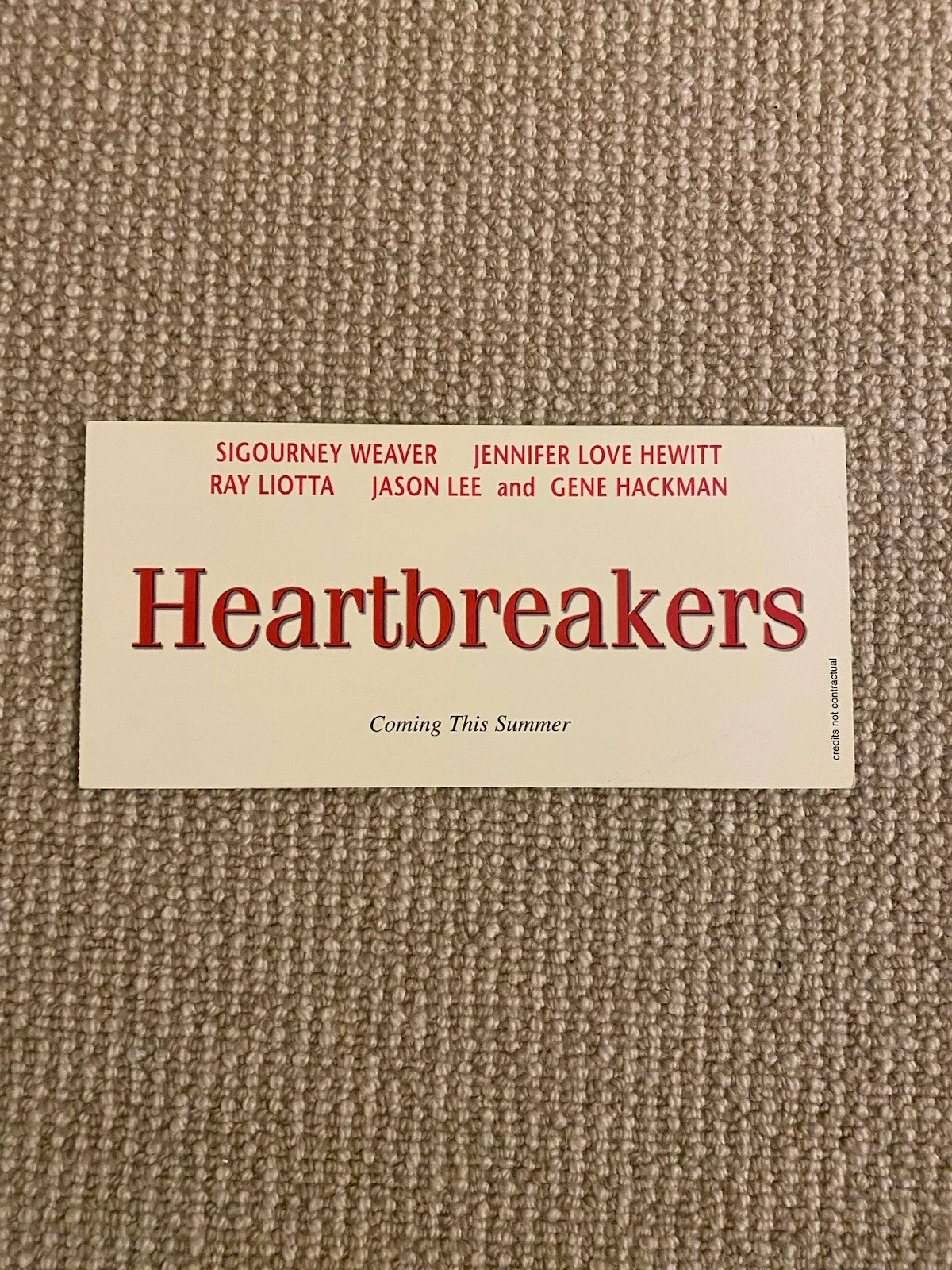 HEARTBREAKERS MULTI MEDIA SCREENING TICKET APPLICATION London 2000 - S.Weaver, image 5
