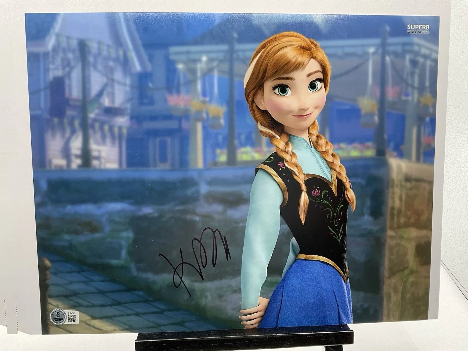 Kristen Bell — Kristen Bell signed 11x14 BAS Frozen signed photo Disney signed photo Anna auto