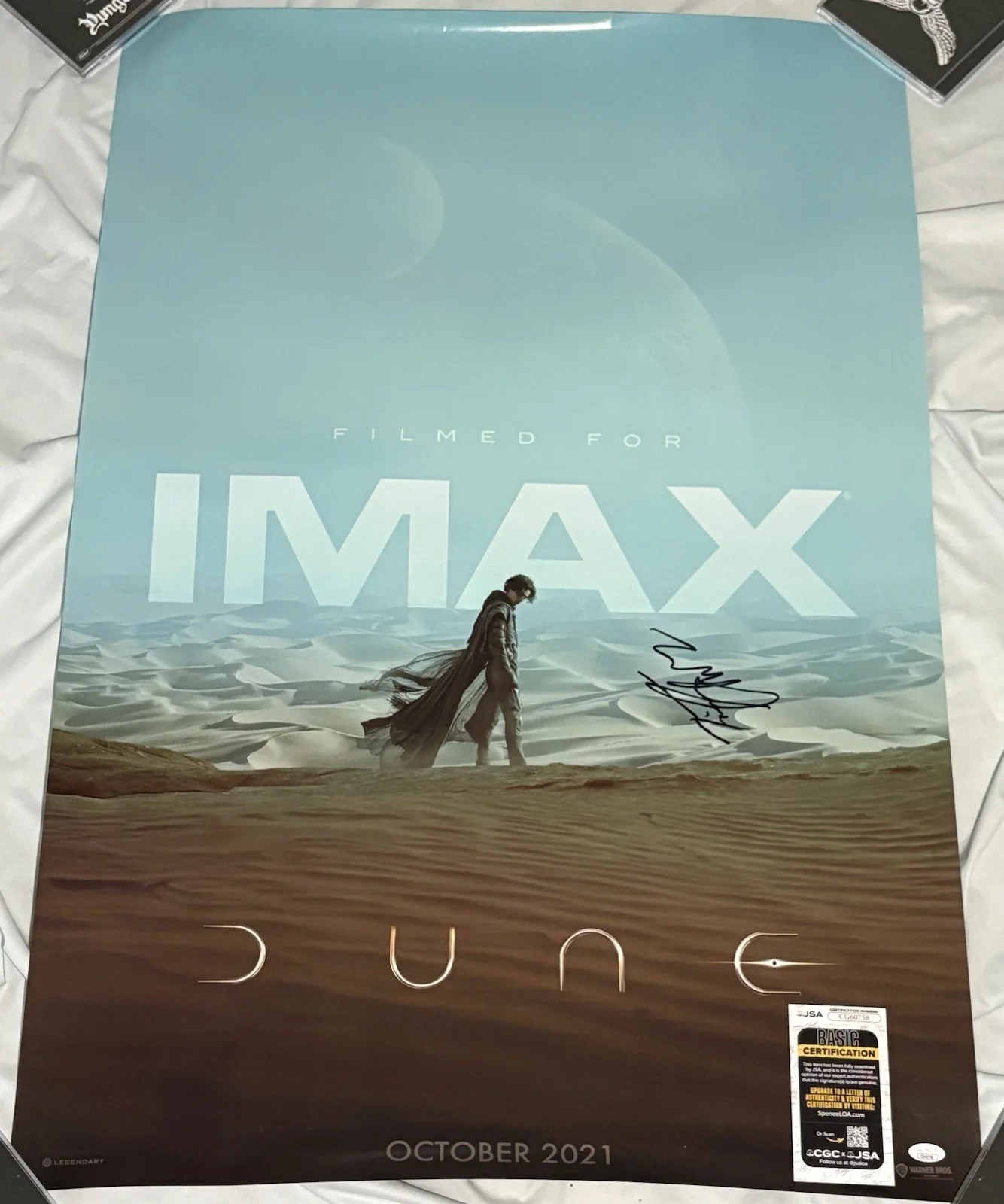 Timothee Chalamet — Timothee Chalamet Signed 27x40 Dune Movie Poster Paul Atreides JSA COA