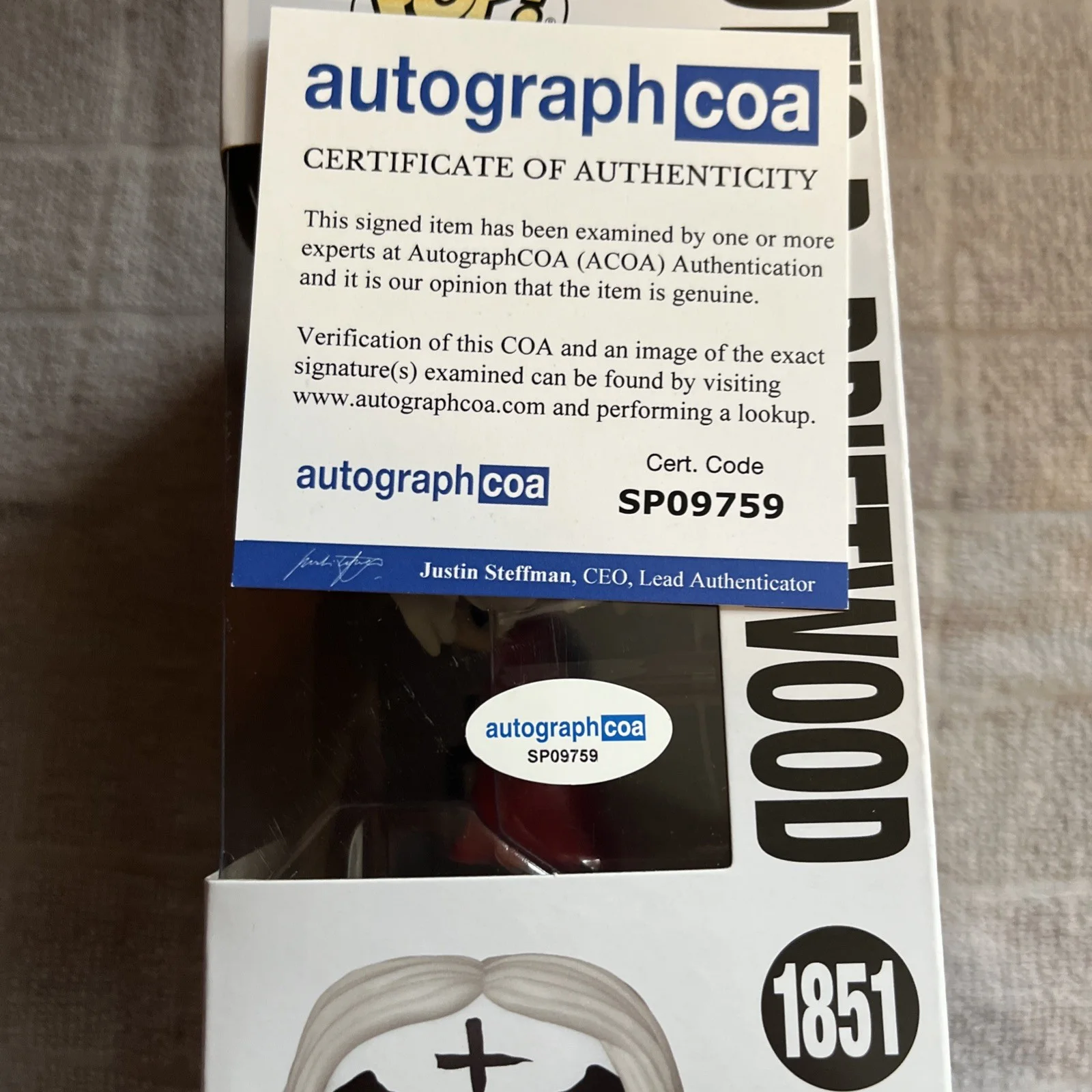 Bill Moseley — Bill Moseley Signed Otis Funko House of 1000 Corpses Autograph ACOA COA SCARY, изображение 2