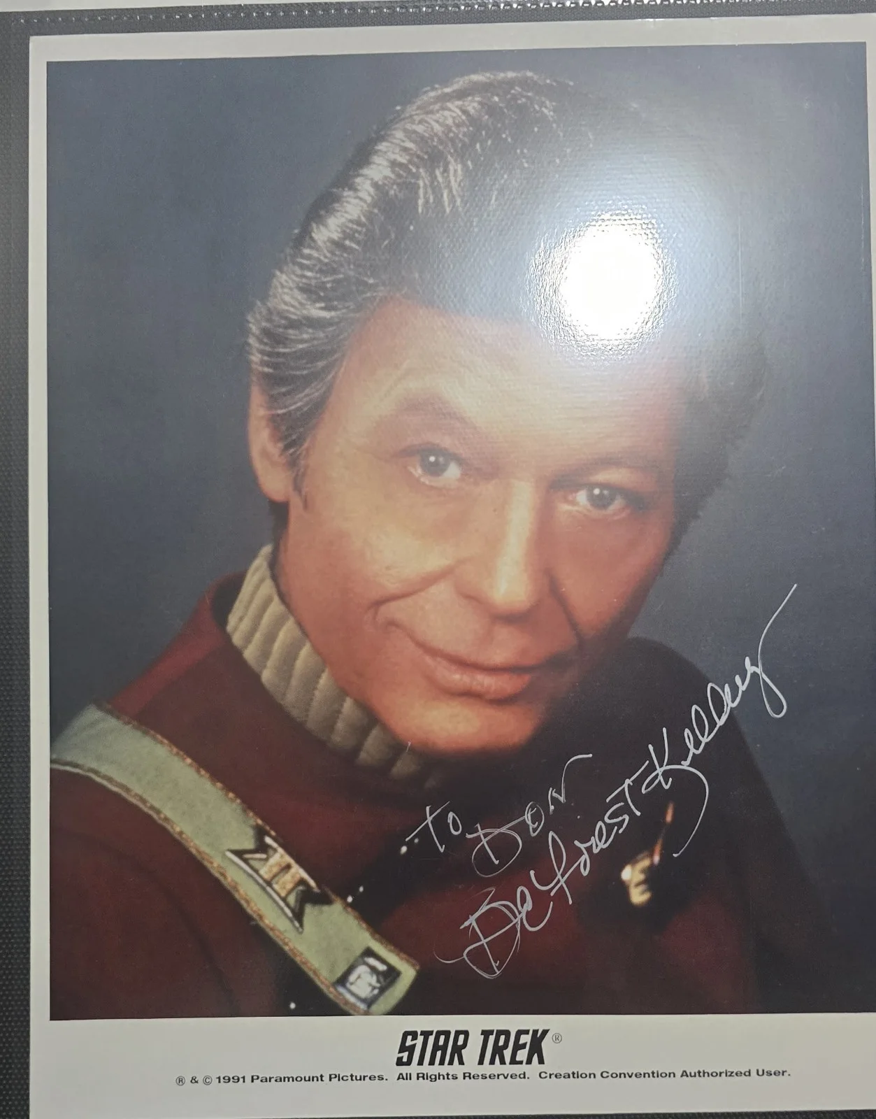 DeForest Kelley — STAR TREK DR McCOY DEFOREST KELLEY ORIGINAL AUTOGRAPH Signed 8 X 10 PHOT0