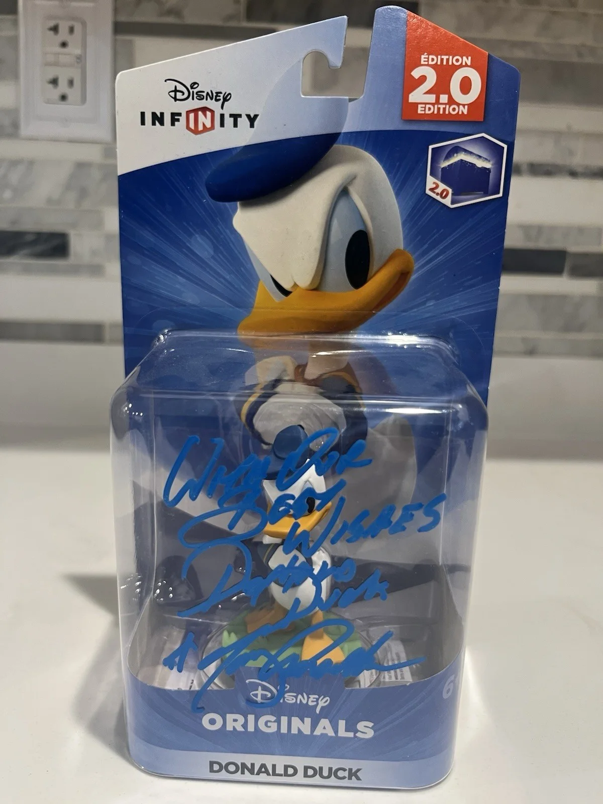 Tony Anselmo — Tony Anselmo Signed Aputographed action figure Disney Donald Duck PSA/DNA
