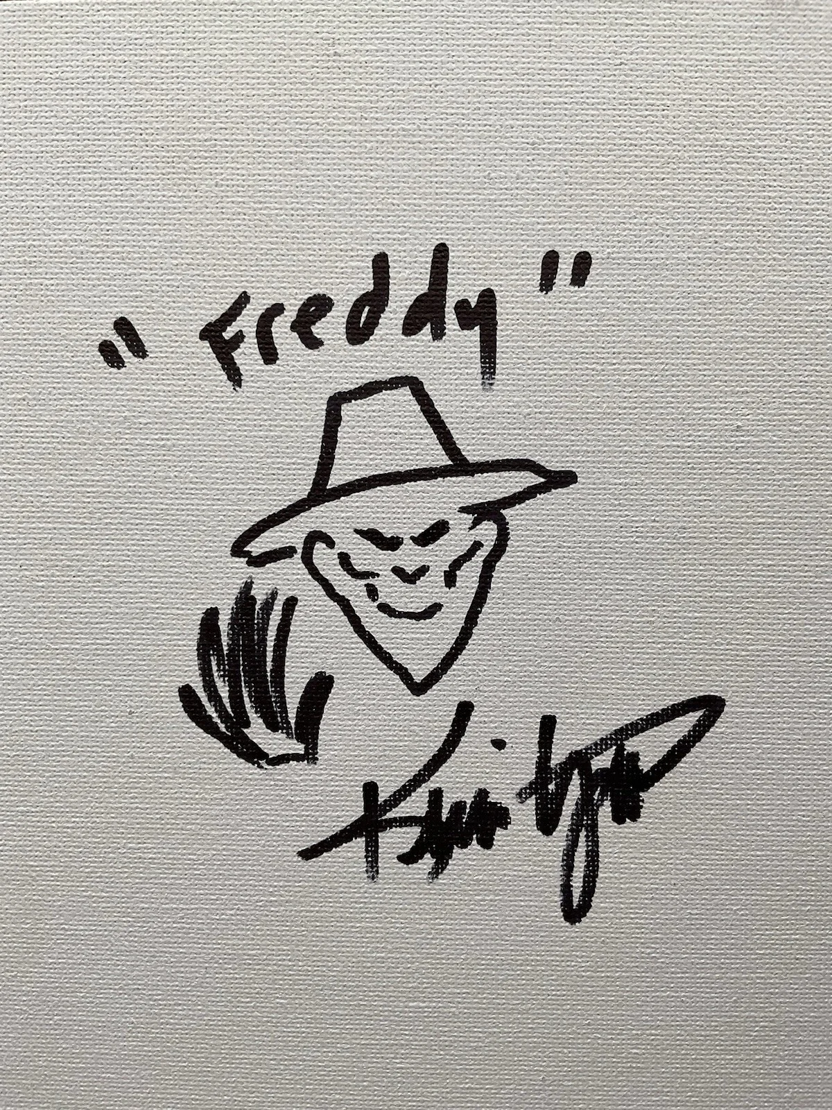 Kevin Yagher — Kevin Yagher sketch signed BAS Freddy Krueger Sketch Nightmare on Elm St sketch, изображение 2