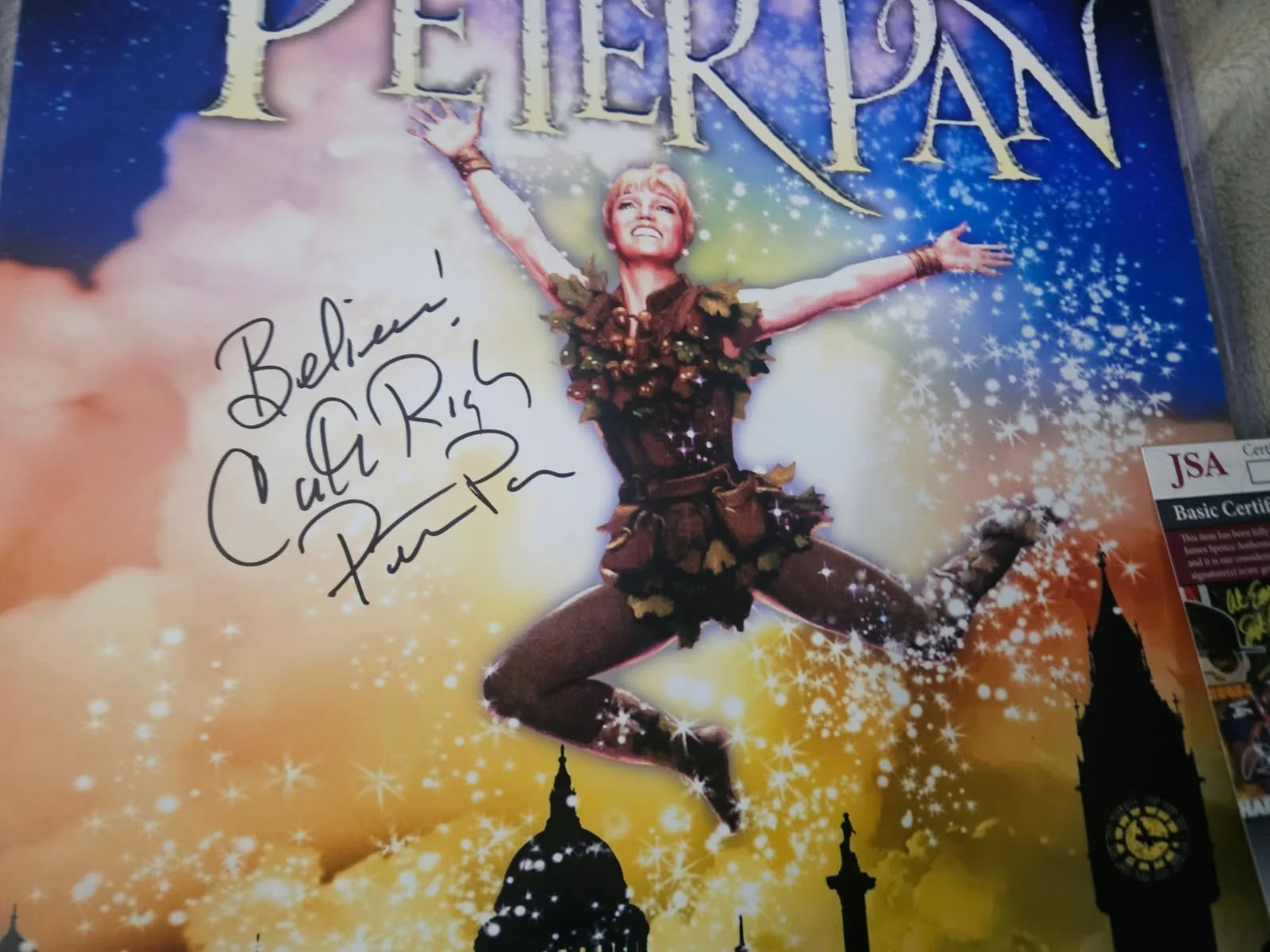 Cathy Rigby — Cathy Rigby as Peter Pan autographed 11x14 photo JSA Certified, image 2
