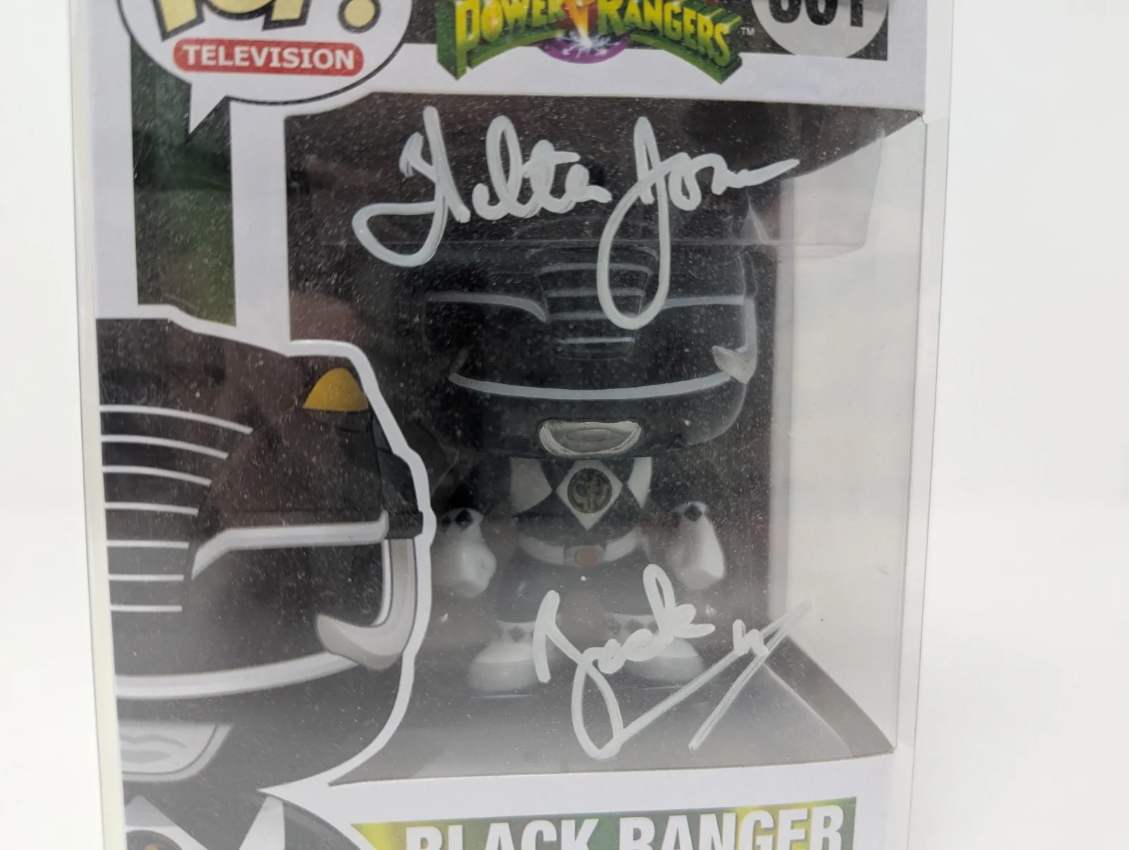 walter jones — Walter Jones Signed Funko Pop 361 Black Ranger MMPR w/ COA Autograph Rare, image 2