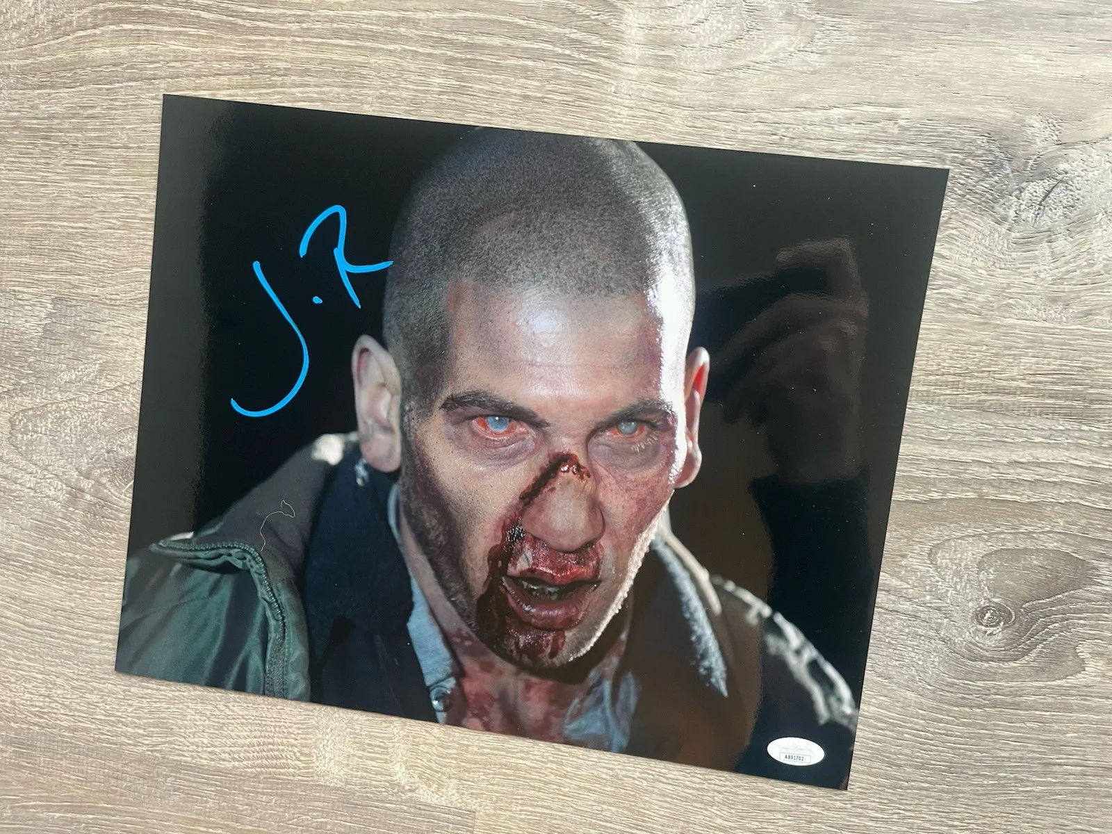 Jon Bernthal — Jon Bernthal Signed Walking Dead Metallic 11x14 Photo JSA COA Shane Punisher, изображение 3