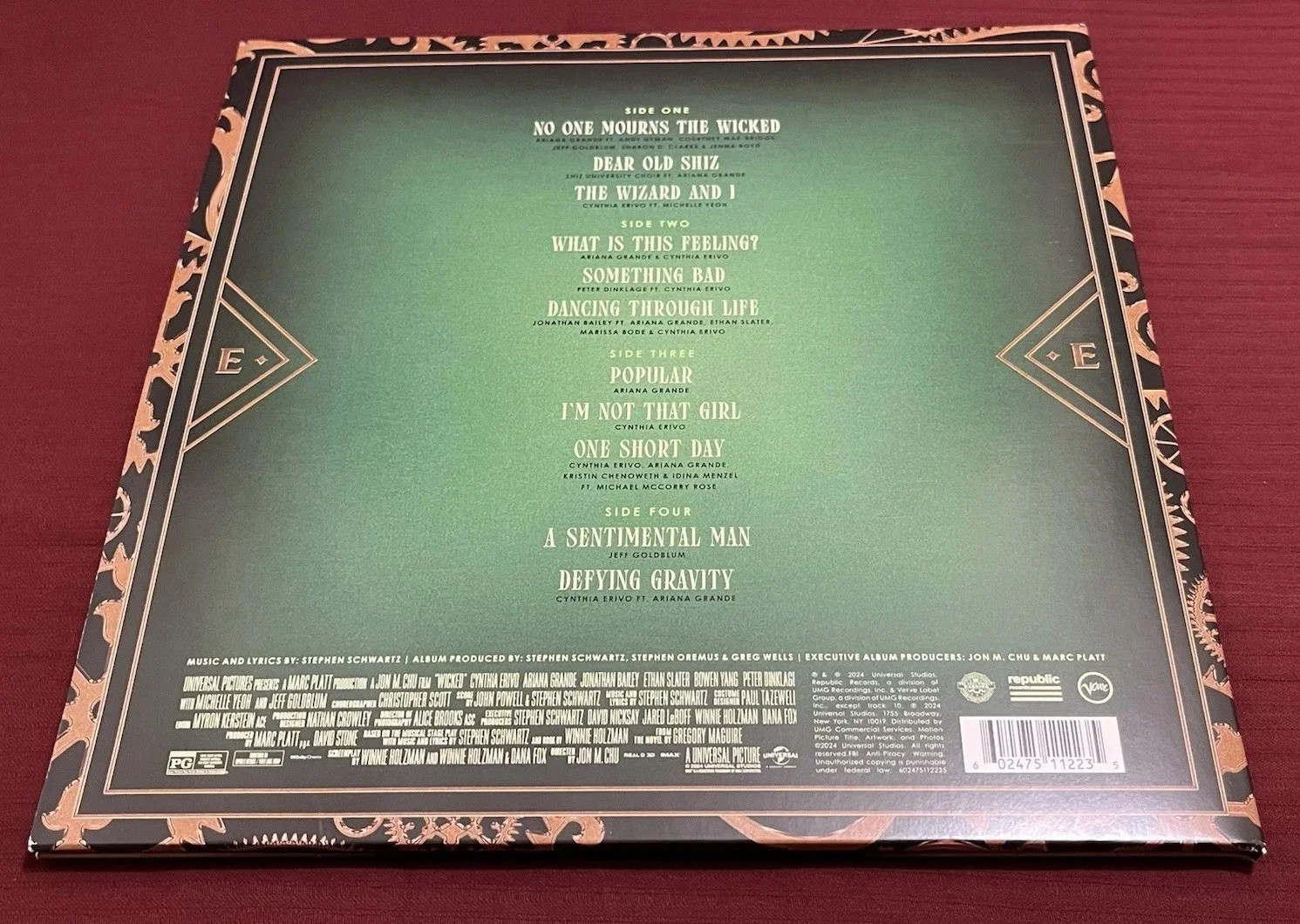 STEPHEN SCHWARTZ — STEPHEN SCHWARTZ SIGNED WICKED ELPHABA 2X RECORD GREEN AUTO SKETCH + TOTE RARE H, изображение 4
