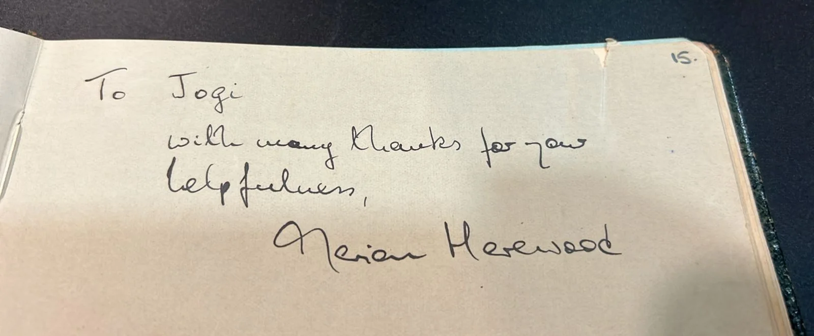 MARION HAREWOOD SIGNED AUTOGRAPH, image 2