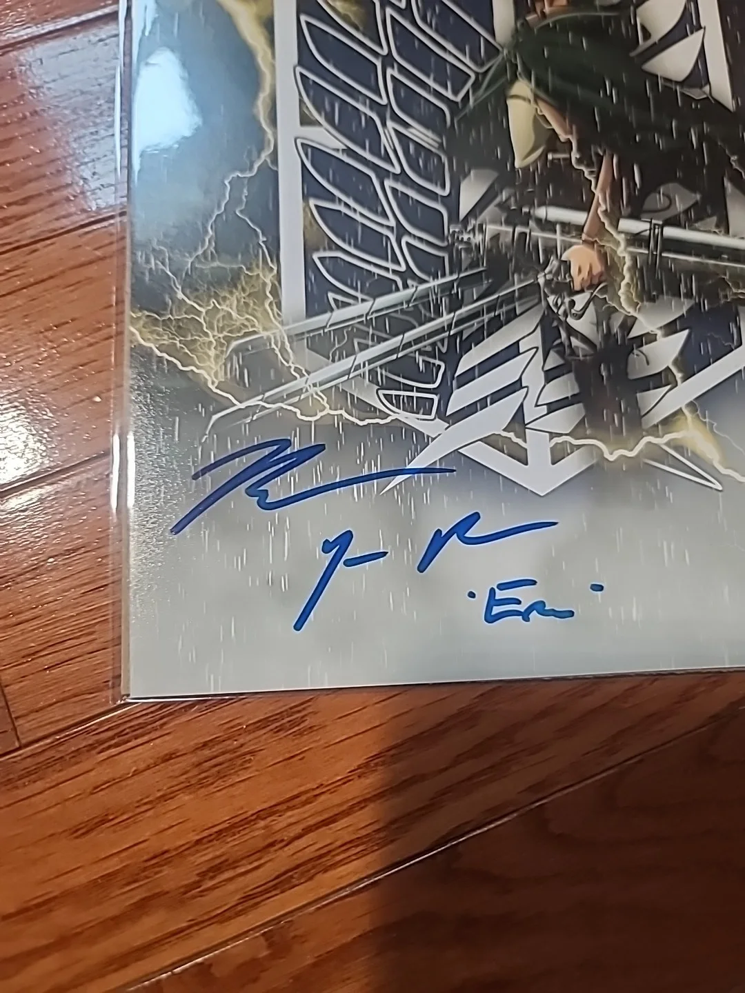 Bryce Papenbrook — Bryce Papenbrook Signed Photo Jojo's Bizarre Adventure Inscribed Eren 8x10 COA, image 2
