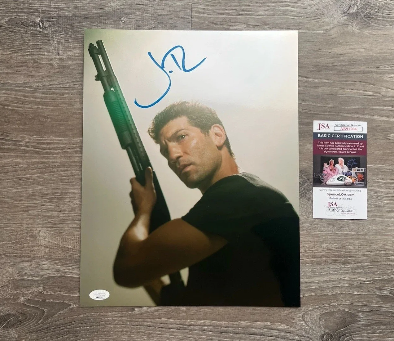 Jon Bernthal — Jon Bernthal Signed Walking Dead Metallic 11x14 Photo JSA COA Shane Punisher