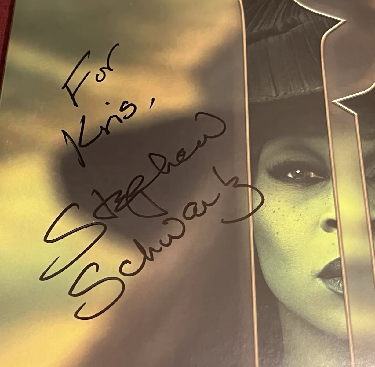 STEPHEN SCHWARTZ — STEPHEN SCHWARTZ SIGNED WICKED FOR GOOD DOUBLE RECORD AUTO GLINDA CARD TO KRIS D, изображение 4