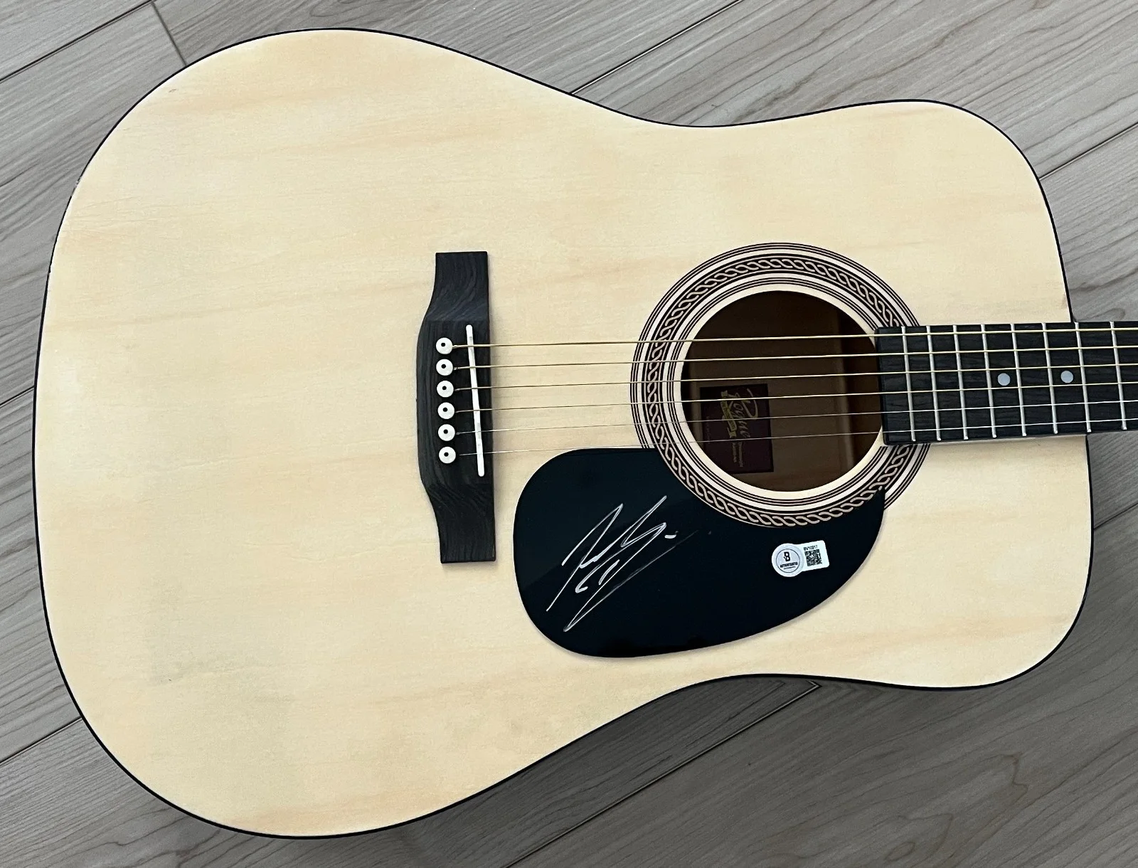 JORDAN DAVIS SIGNED AUTOGRAPH 41" ACOUSTIC GUITAR wEXACT PROOF & BECKETT BAS COA, image 5