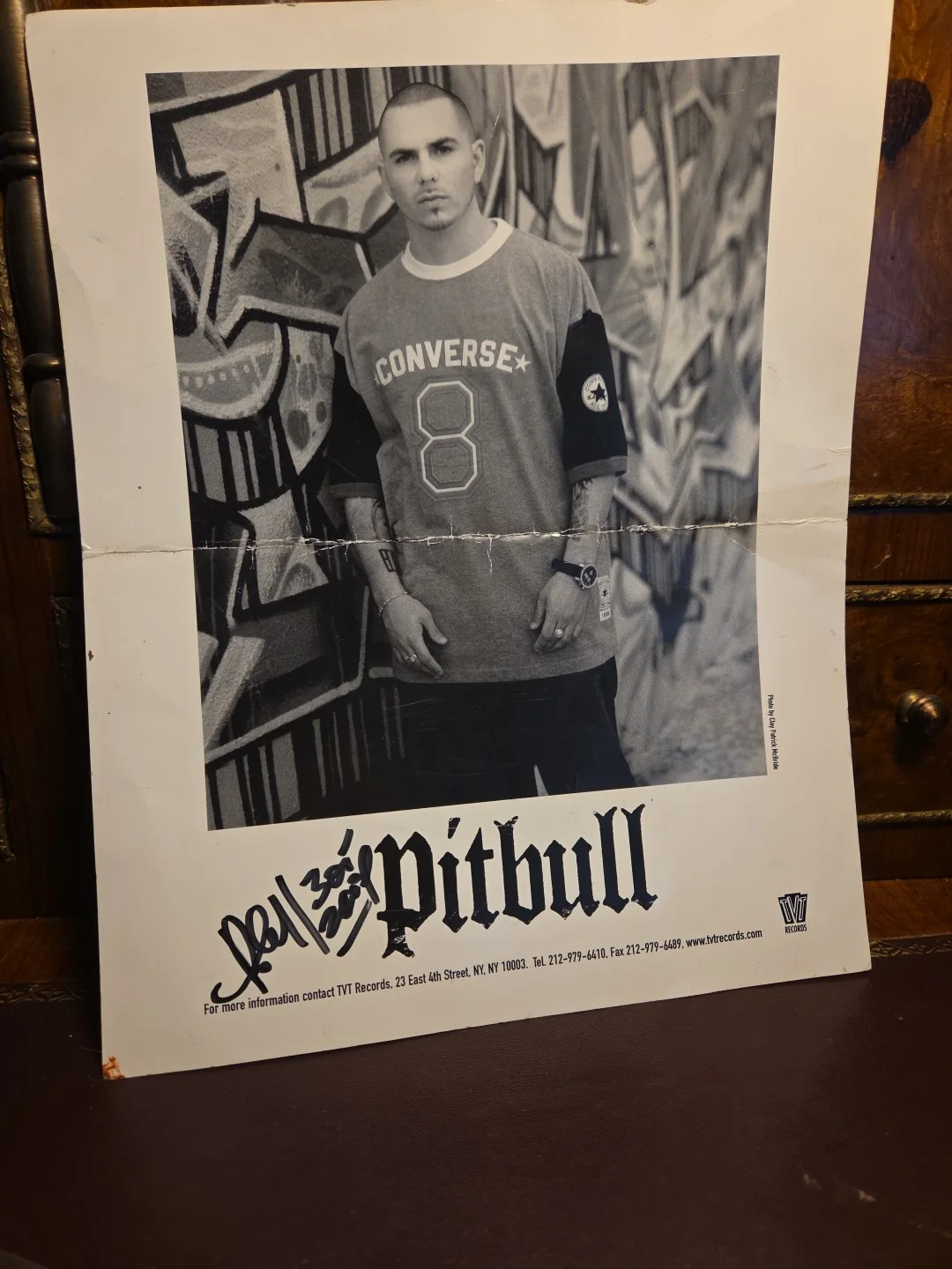 PITBULL MR. WORLDWIDE 305 SIGNED 8x10 PHOTO LAKE WORTH HIGH SCHOOL VISIT 2009, image 4