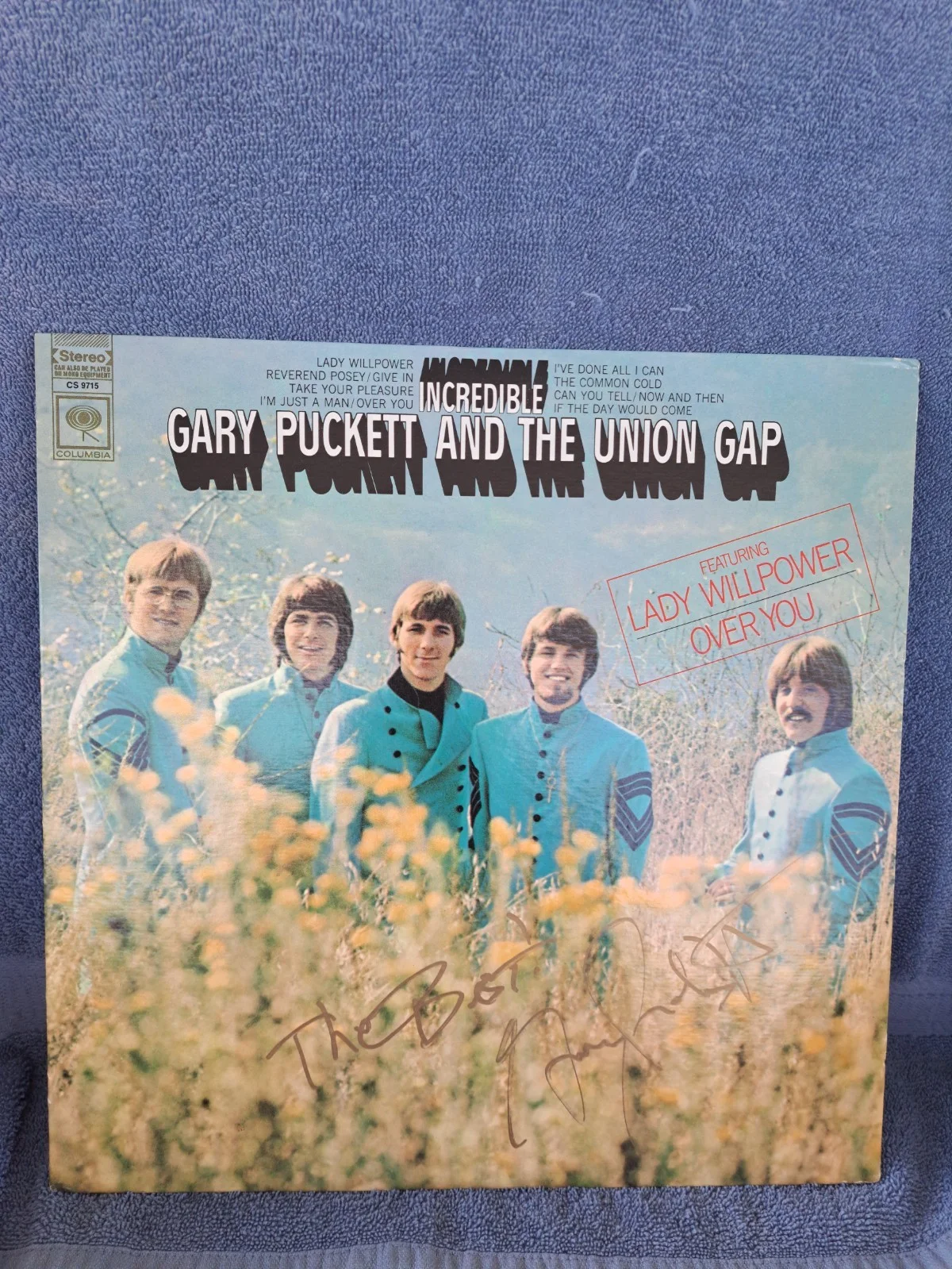 GARY PUCKETT AND THE UNION GAP SIGNED INCREDIBLE VINYL LP 1968 JSA COA, image 2
