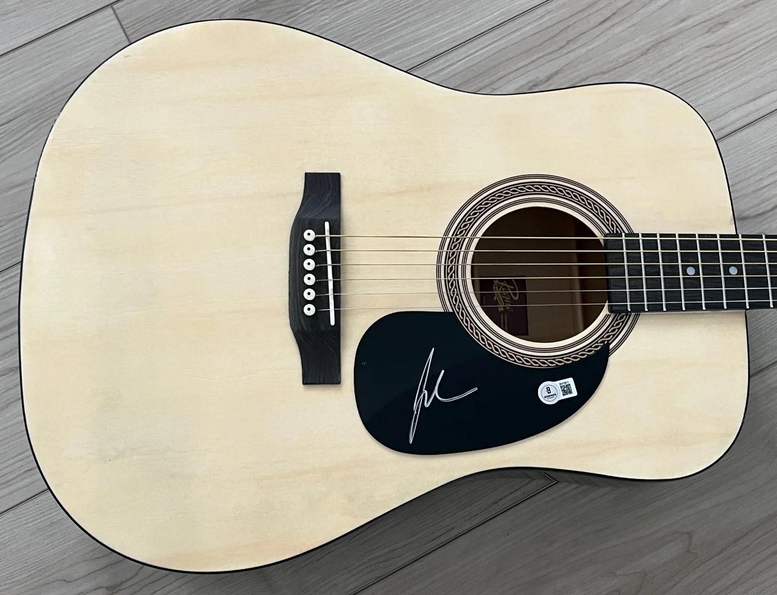 JON PARDI SIGNED AUTOGRAPH 41" ACOUSTIC GUITAR w/EXACT PROOF & BECKETT BAS COA, изображение 5