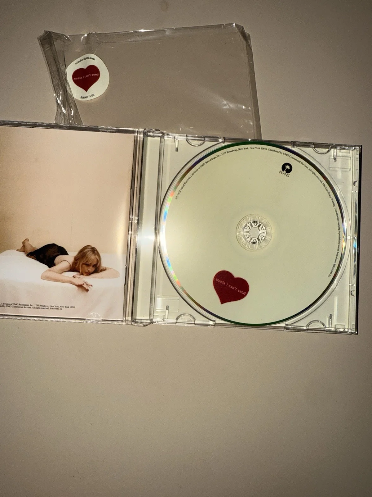 Emails I Can't Send Signed Insert by Sabrina Carpenter, image 2