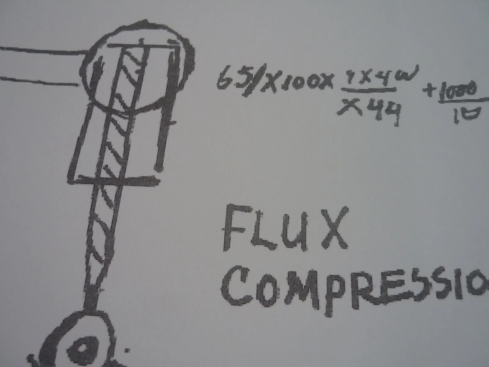 Framed a4 poster replica prop Back to the future doc brown drawing flux compress, изображение 2