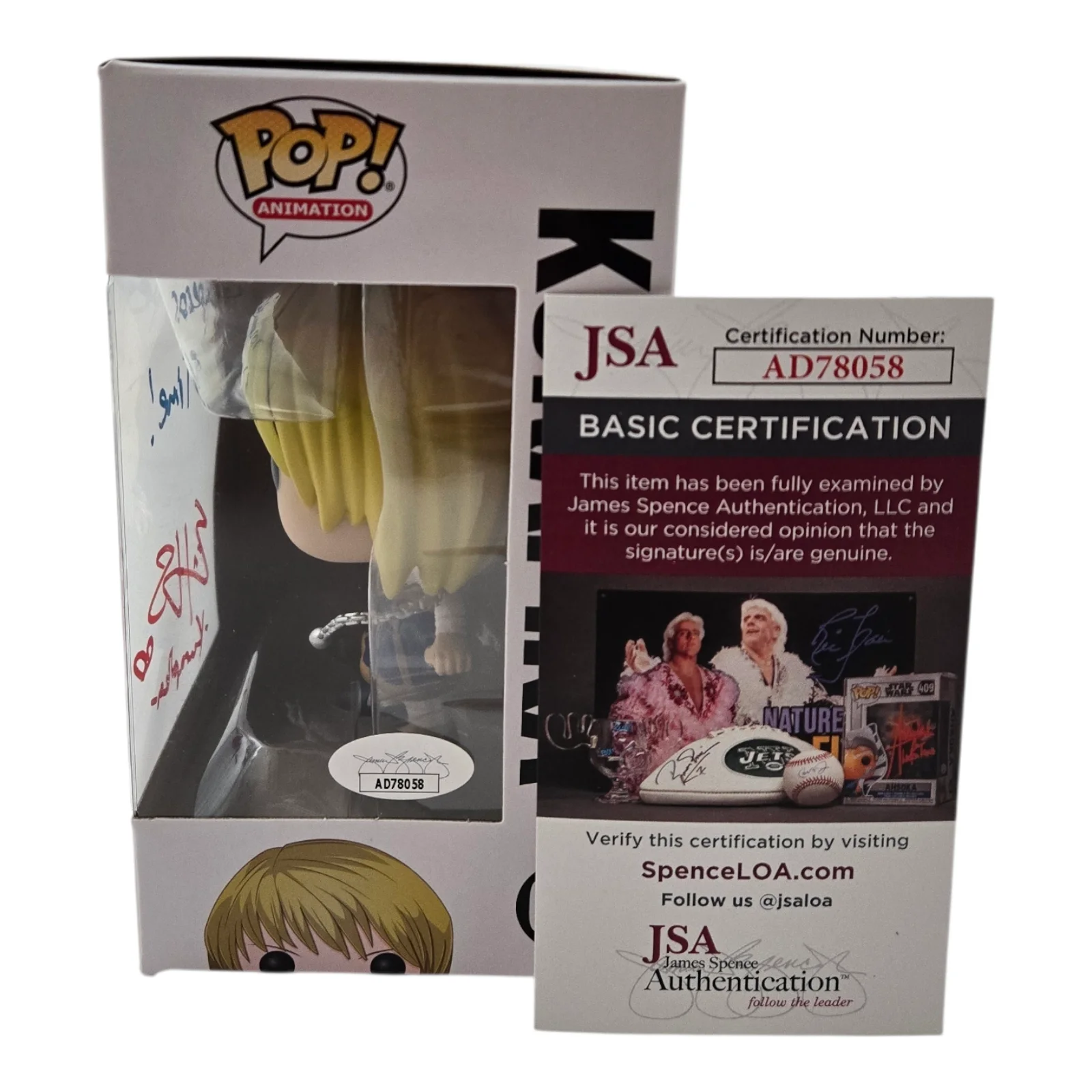 Erika Harlacher — Erika Harlacher Signed Funko Kurapika Hunter X Hunter Autograph Anime JSA COA, image 2