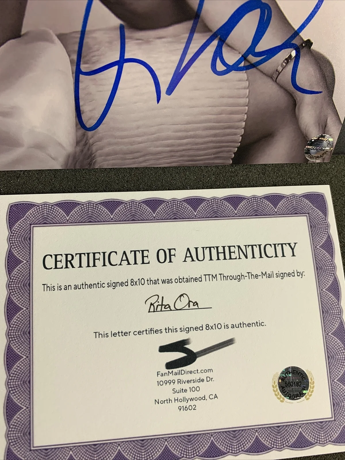Rita Ora (Pop Star) Signed Autographed 8x10 photo - AUTO w/COA, image 2