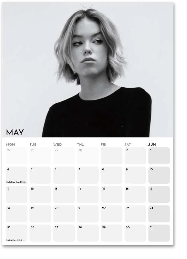 Milly Alcock 2026 A3 Wall Calendar | Premium | Custom Start Month, изображение 4