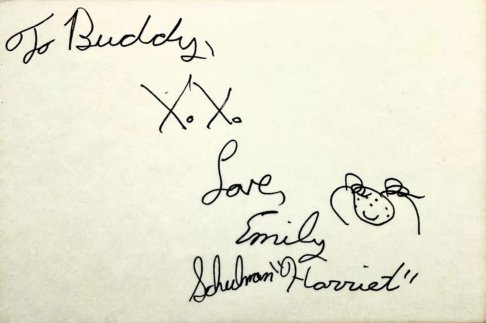 Emily Schulman — EMILY SCHULMAN Signed Autographed 4"x 6" INDEX CARD Small Wonder CHRISTY Age 8, изображение 4