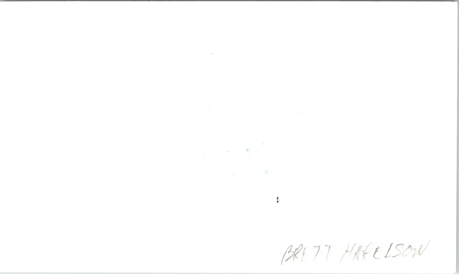 Brett Harrelson — Brett Harrelson Signed 3x5 Index Card Inferno Autographed, image 2