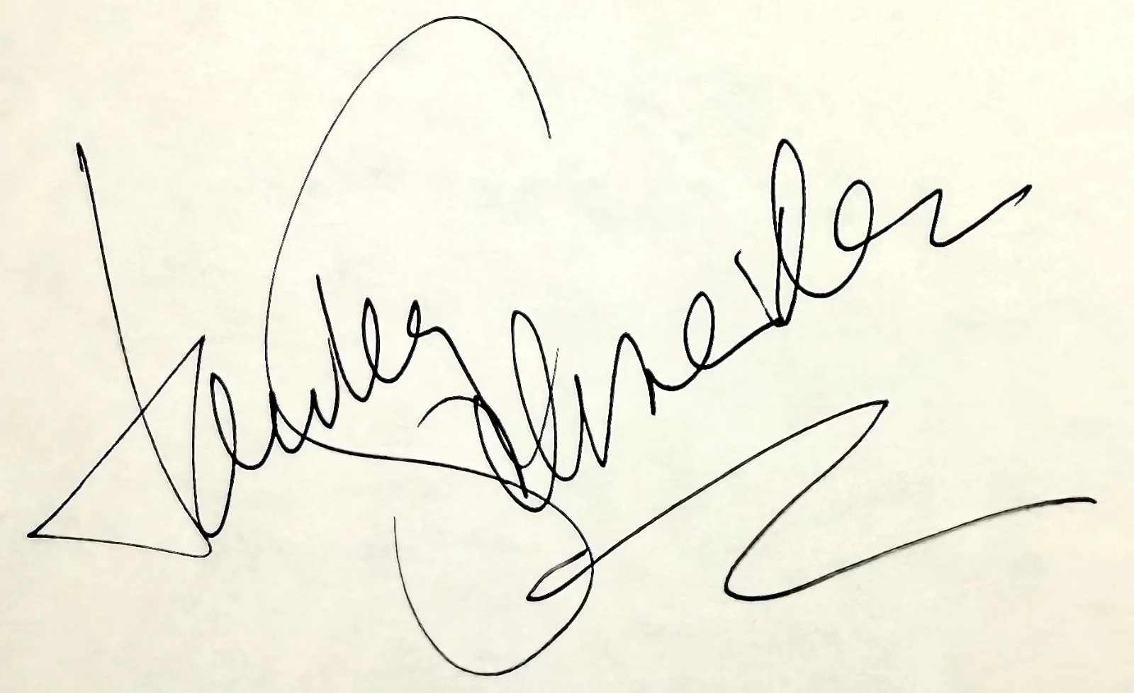 Tawny Little Schneider — TAWNY LLTTLE SCHNEIDER Signed Autograph 4x6 INDEX CARD Miss America 1976 ROCKY 2, image 2