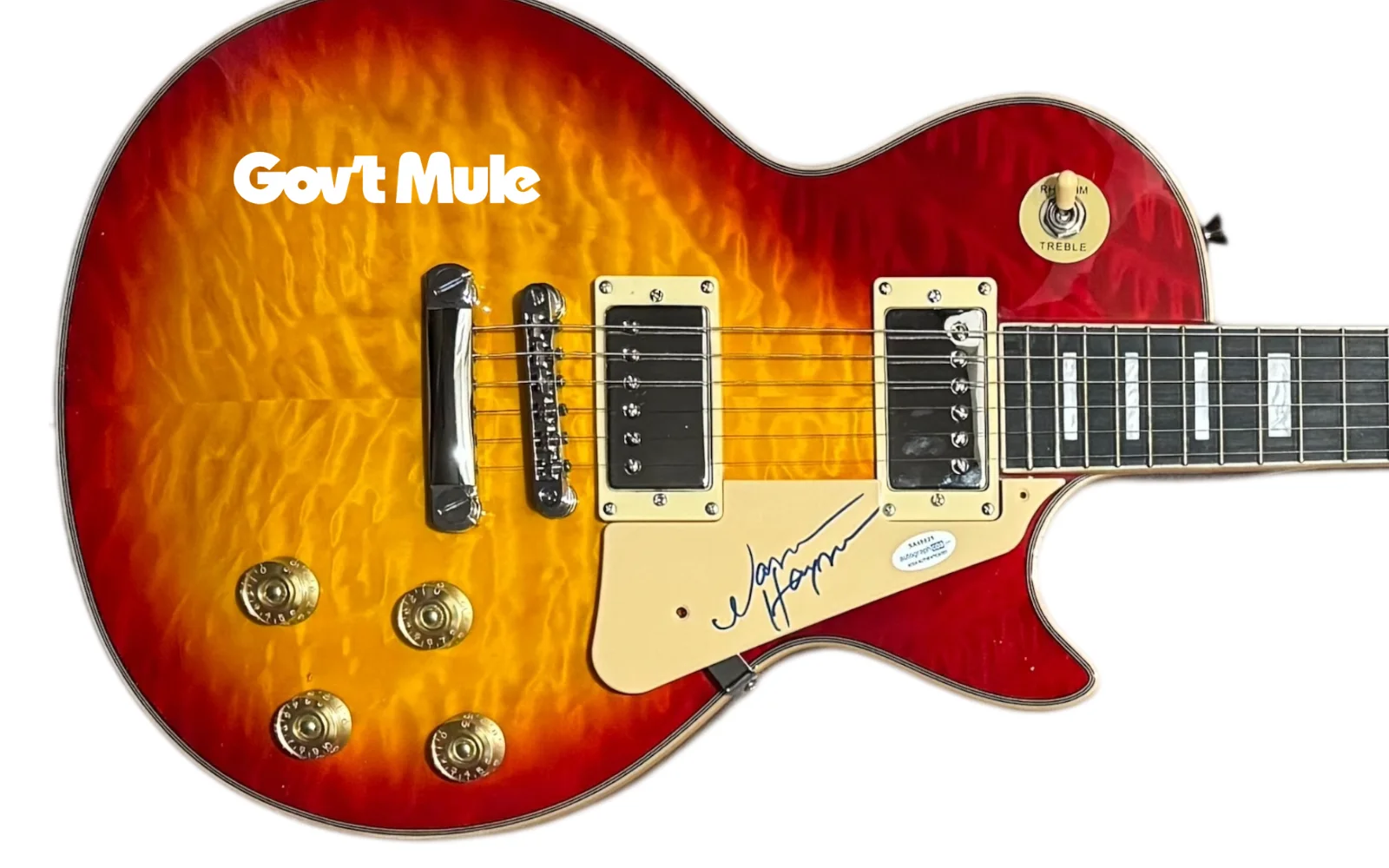 Warren Haynes Gov't Mule Signed Electric Guitar Autograph Allman Brothers ACOA, изображение 2