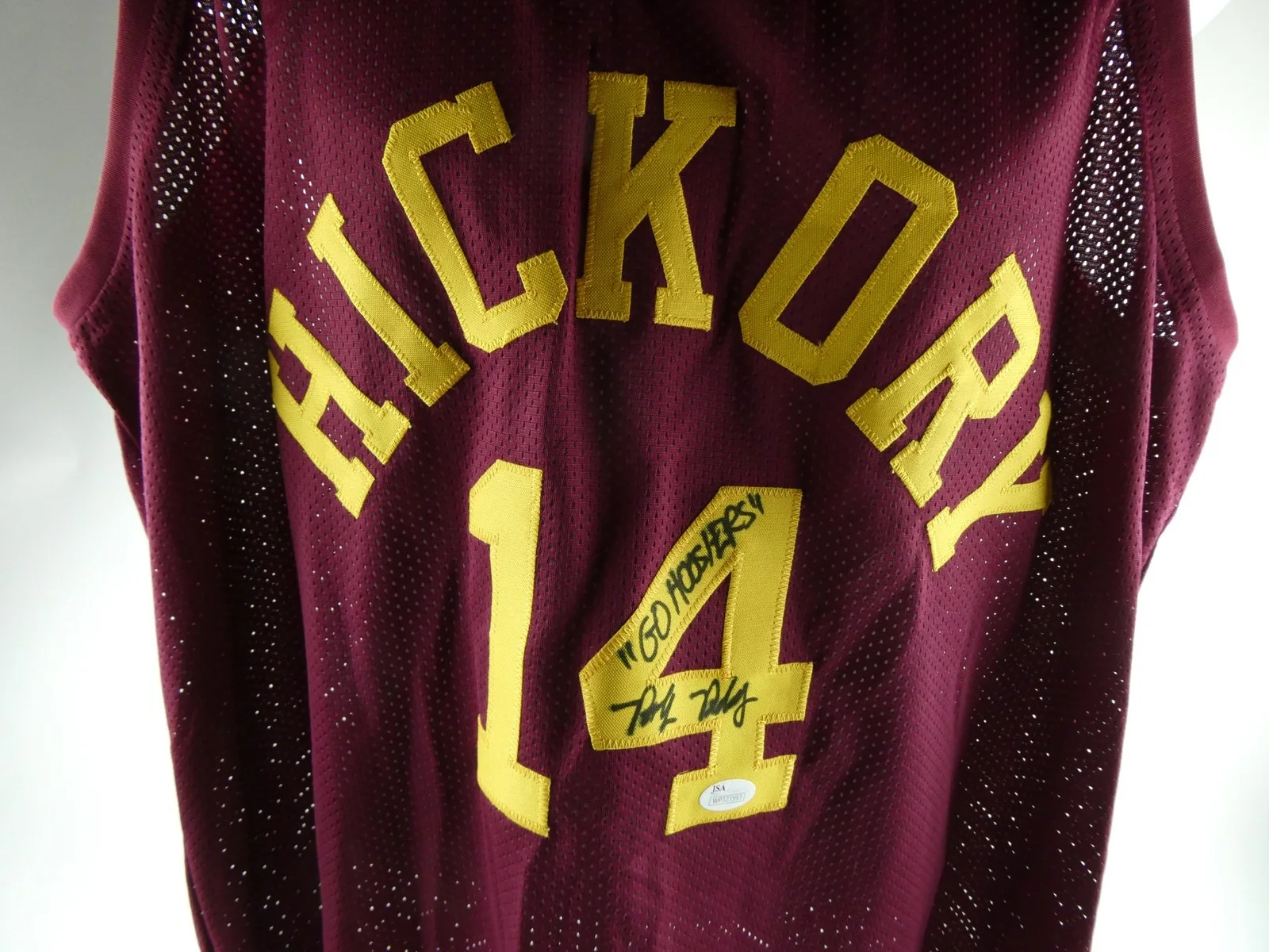 Brad Long — Brad Long Signed Hickory Jersey Buddy Walker Hoosiers JSA COA Sticker Only, image 2