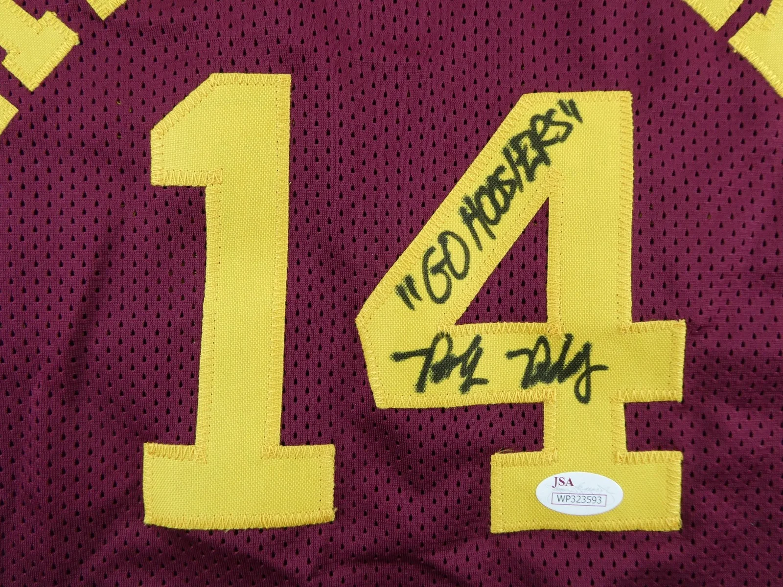 Brad Long — Brad Long Signed Hickory Jersey Buddy Walker Hoosiers JSA COA Sticker Only, image 3