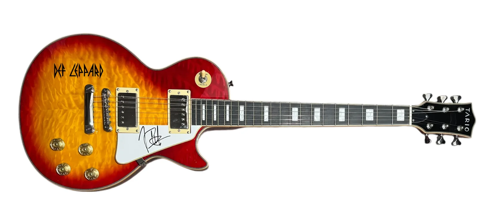 Joe Elliott Def Leppard Signed Autograph Electric Guitar Lead Singer Beckett COA, image 2