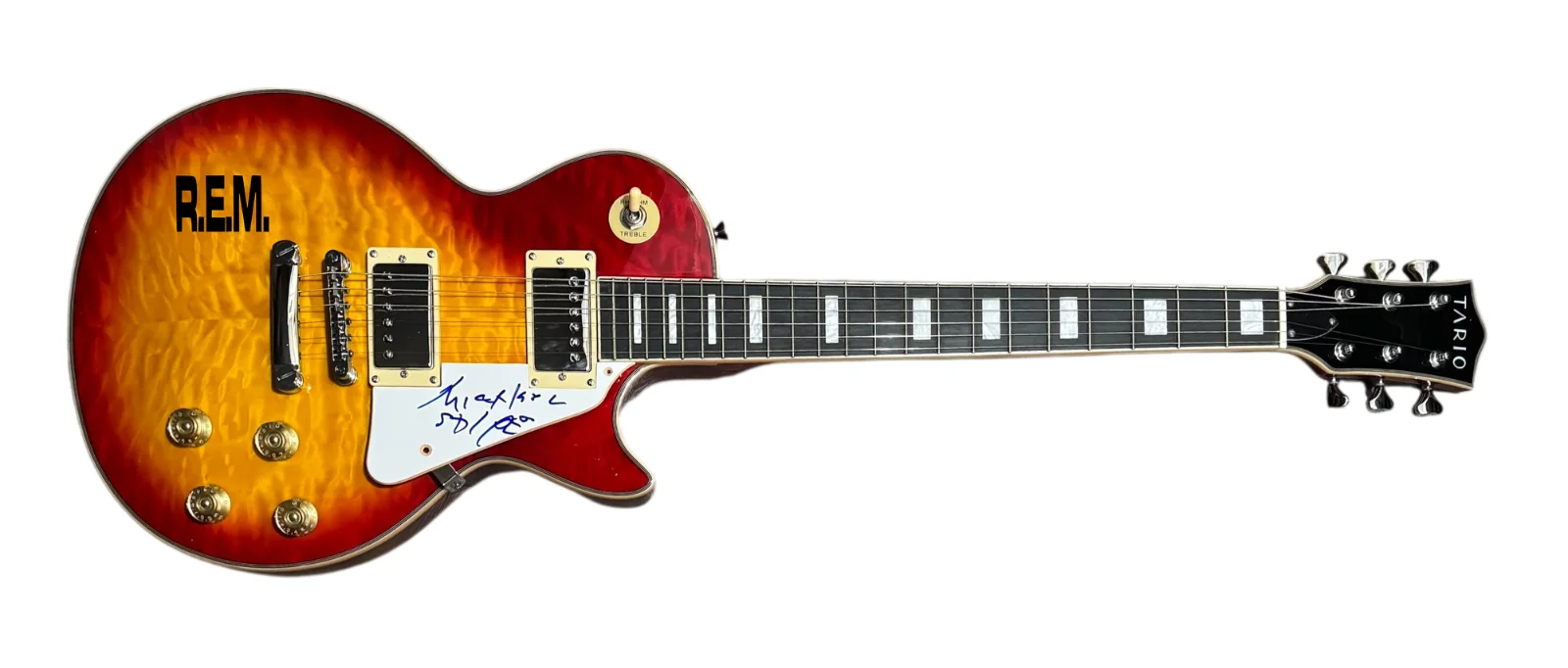 Michael Stipe R.E.M. Signed Autograph Electric Guitar REM Band PSA/DNA COA, image 2