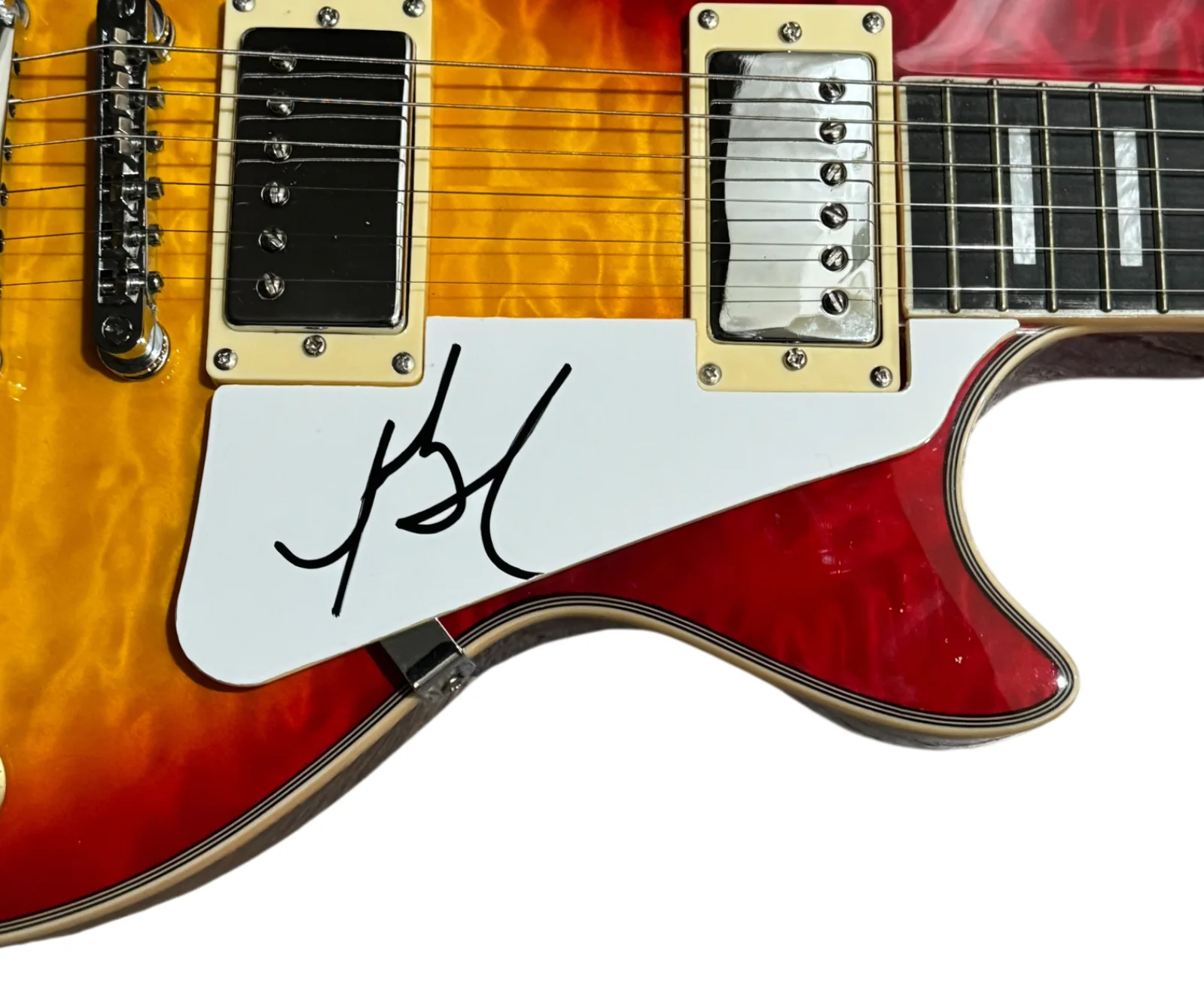 Sebastian Bach Skid Row Signed Electric Guitar Band Singer Autograph Beckett COA, изображение 3