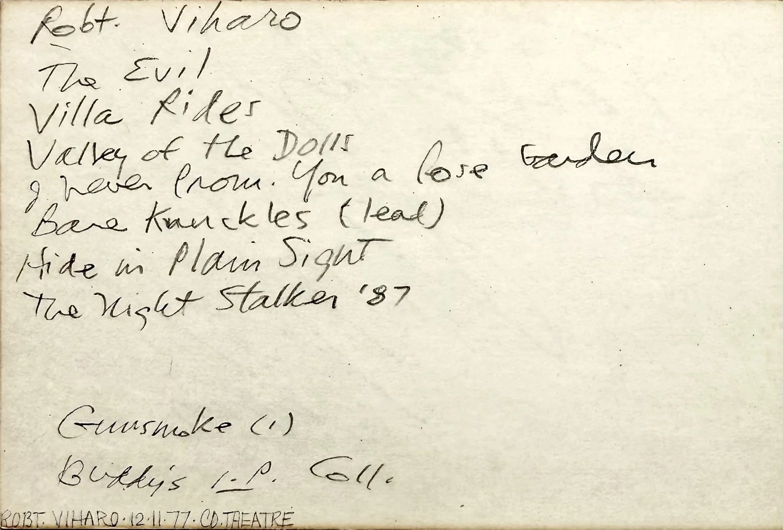 Robert Viharo — ROBERT VIHARO Signed Autograph 4"x 6" INDEX CARD Attitude Dark Shadows THE EVIL, image 5