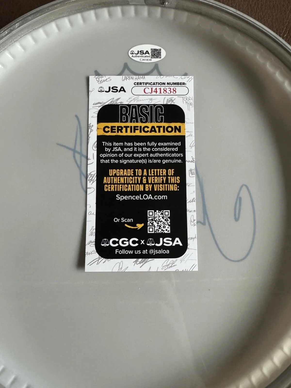 Chad Smith Signed 10” Remo Drumhead Red Hot Chili Peppers JSA COA not PSA BAS, image 2