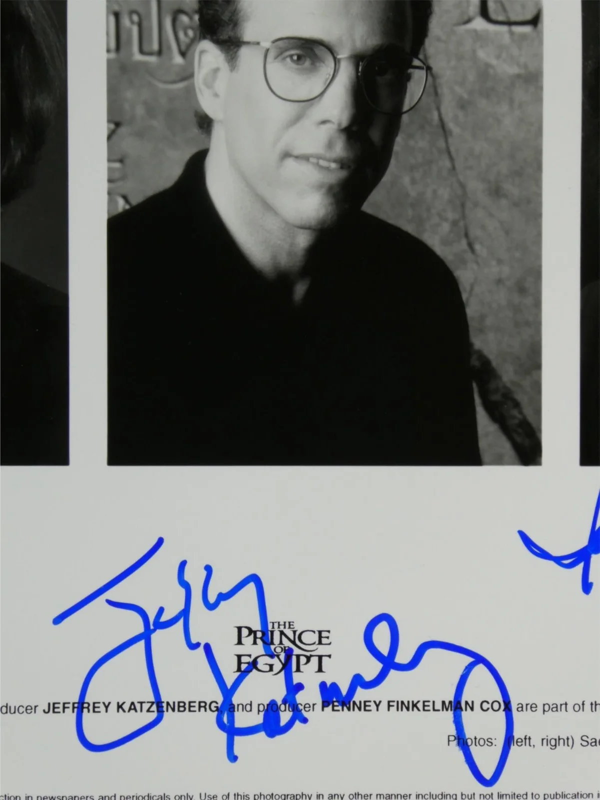 Sandra Rabins — Sandra Rabins Jeffrey Katzenberg Penney Cox Signed 8x10 Photo Prince Of Egypt, изображение 3