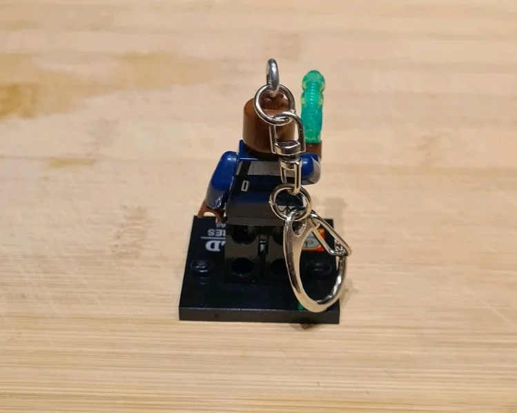 CUSTOM LEGO MARVEL COMICS NICK FURY MINIFIGURE KEYCHAIN KEYRING, image 3