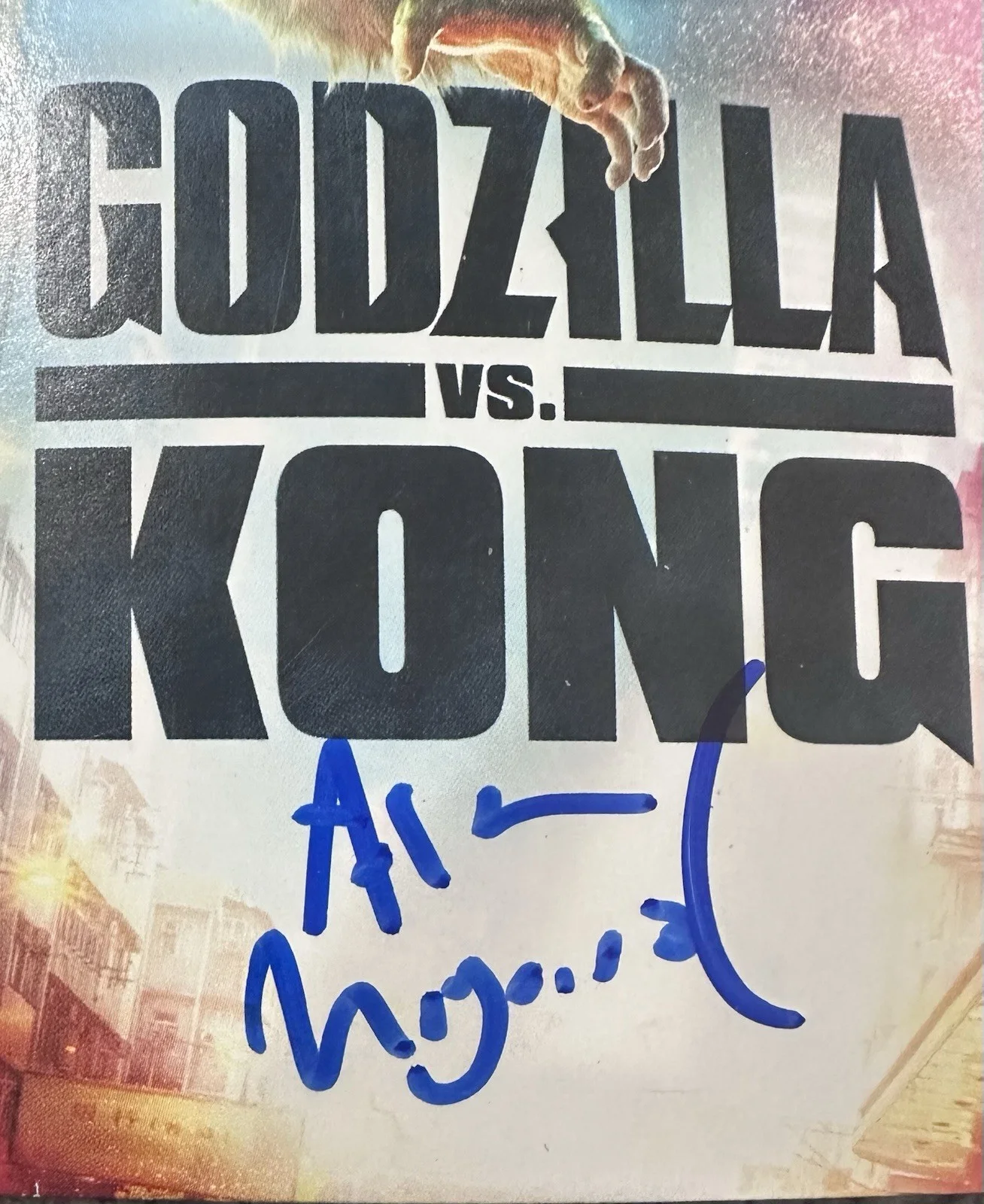 Adam Wingard — GODZILLA VS KONG BLURAY SLIPCOVER SIGNED By Director ADAM WINGARD NO BLURAY, изображение 3