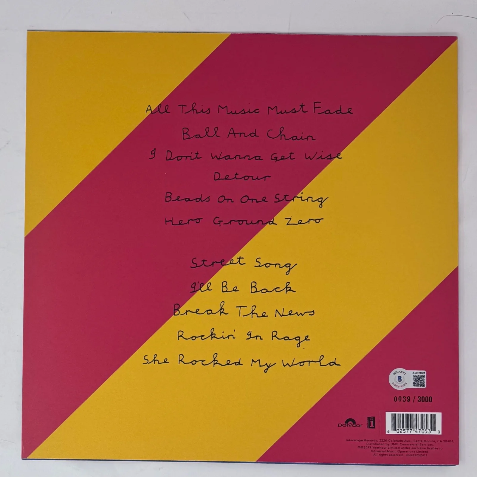 Roger Daltrey Pete Townshend THE WHO Signed Autograph Detour Vinyl Album BAS COA, изображение 4