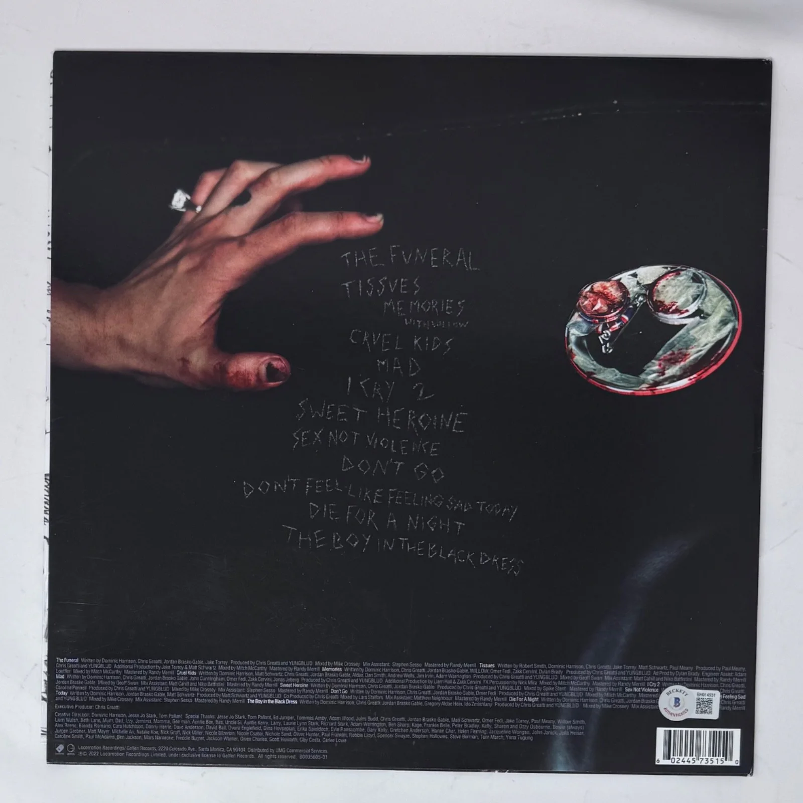 Yungblud Signed Autograph Self-Titled Vinyl Record Album ST LP 2022 Beckett COA, изображение 2