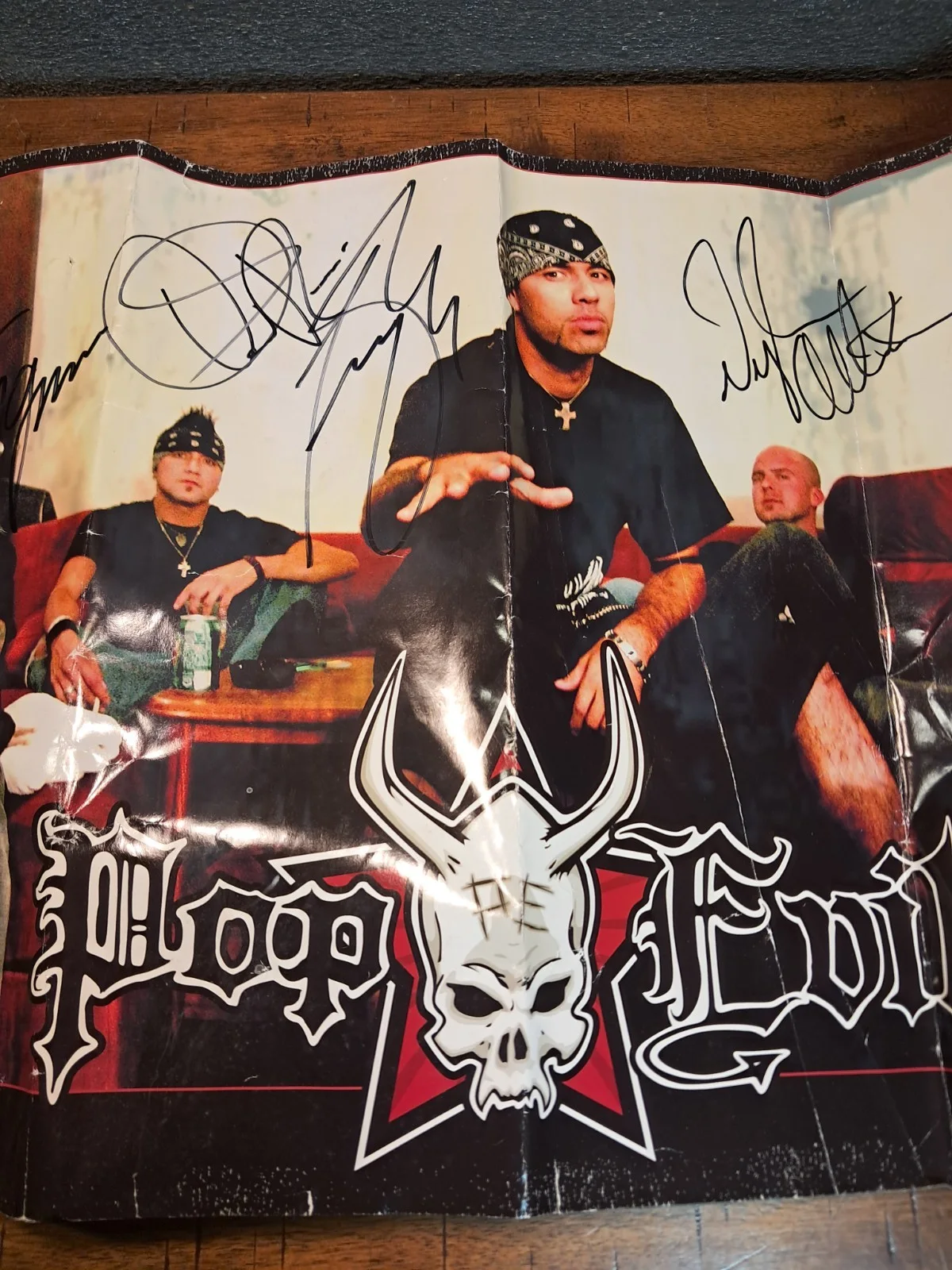 Vintage Pop Evil Signed Poster Y2k 17.75" X 12", image 3